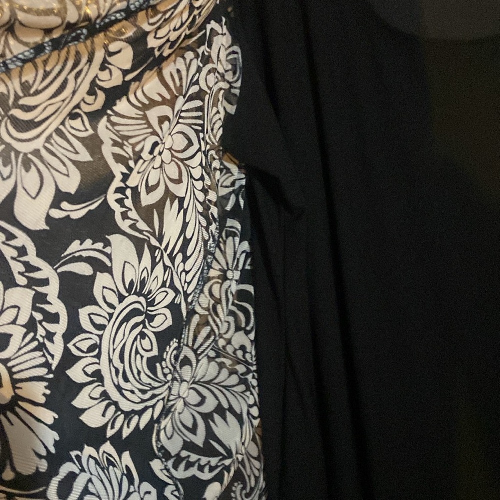 Luxology Flowy Cardigan & Mini Dress Set size 1X black and white - Picture 5 of 5